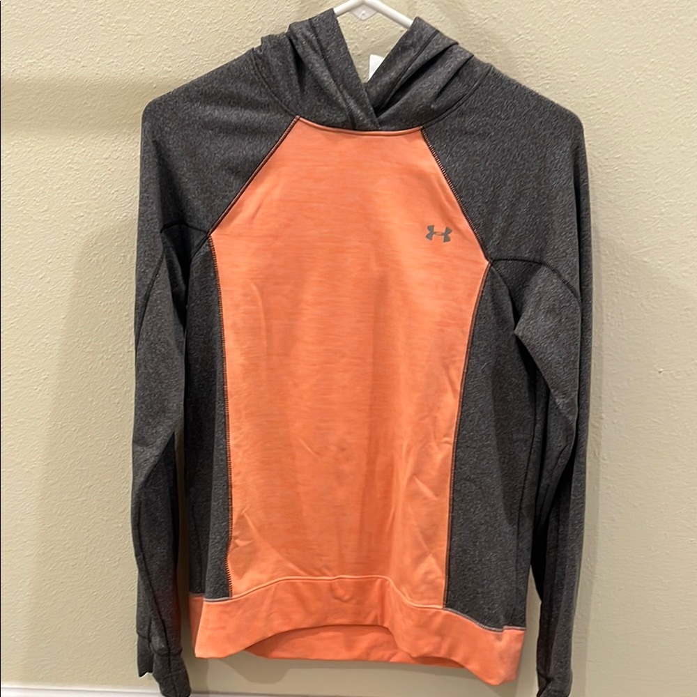 Under Armour Orange and Gray Hoodie!  Great pre-loved condition!
